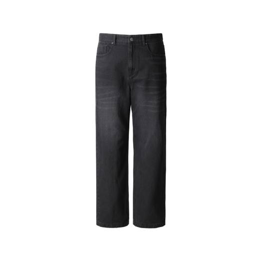SAPDM25601GYD SERIES Washed Wide Denim Pants Dark Gray