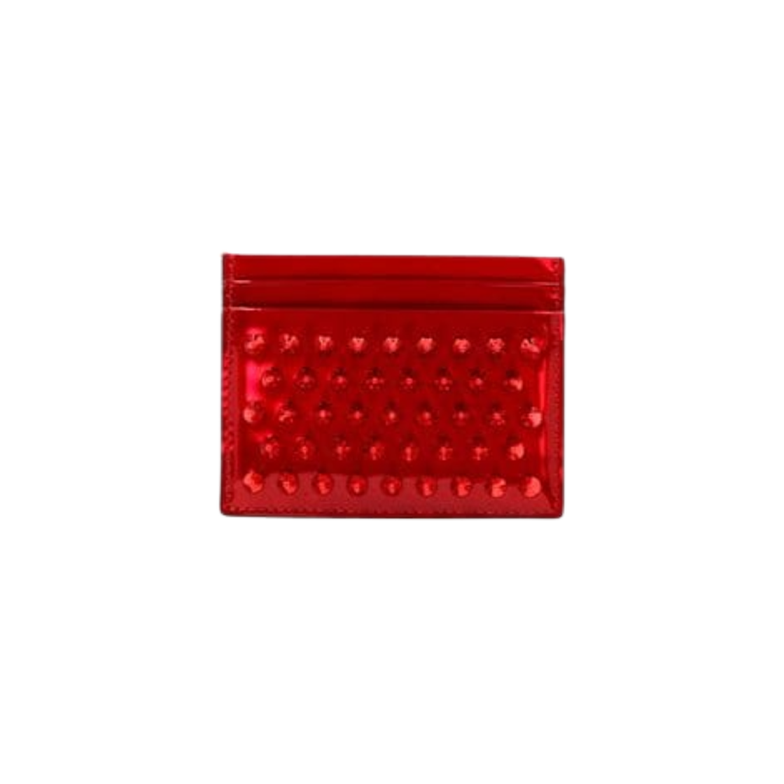 3215137R331 Christian Louboutin Kios Spikes Card Holder Red