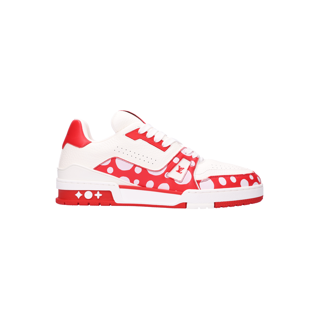 ITDNSM9A94VE Louis Vuitton x Yayoi Kusama Trainer Sneakers White Red 8