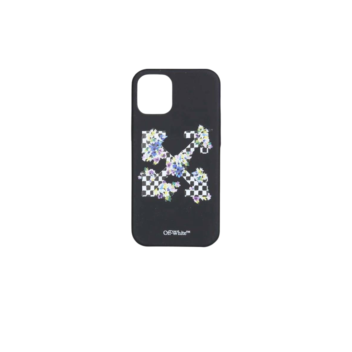 OWPA019S21PLA0031001 Off-White Floral Arrow iPhone 12 Case Black