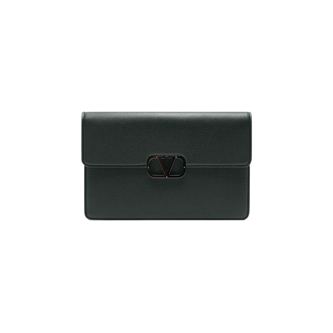 P0U43YGPJT5 Valentino Vlogo Clutch Dark Green