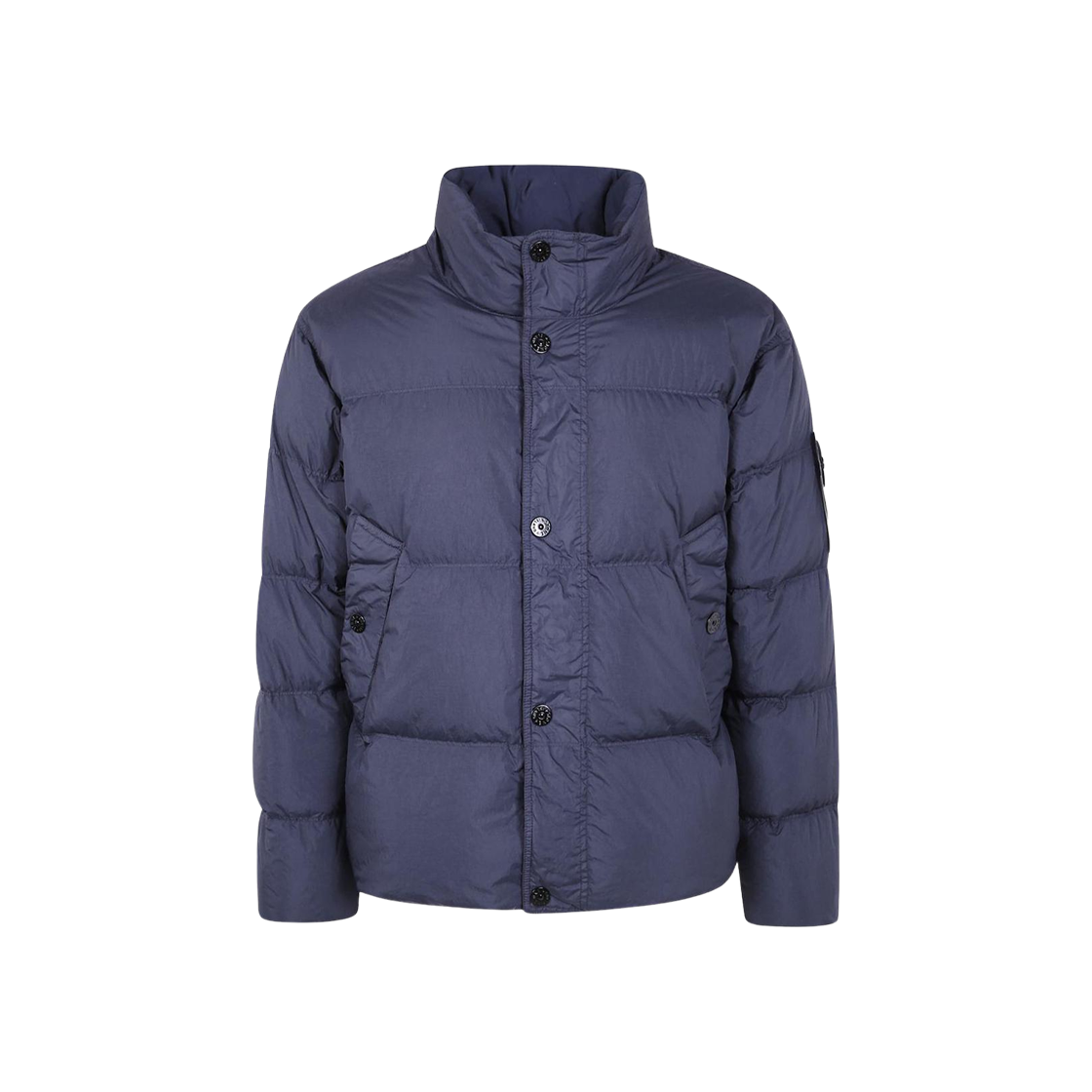 K2S1541000-10S0A23-V0020 Stone Island 4100010 Crinkle Reps NY Recycled Nylon Down Jacket with Wind Resistant Navy Blue - 25FW