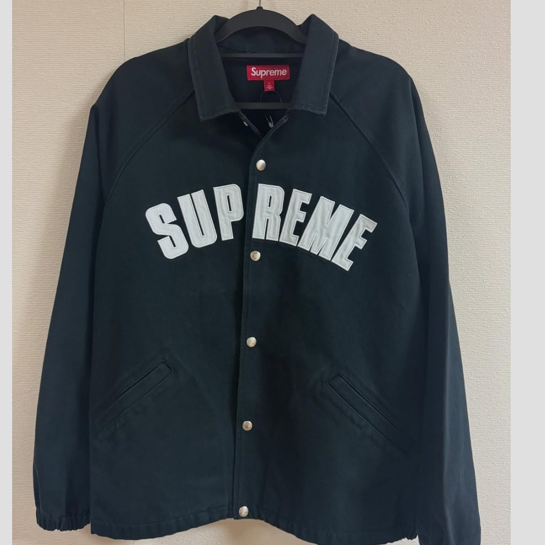 Supreme Arc Denim Coaches Jacket Black - 25SS 착용 스타일 - 4
