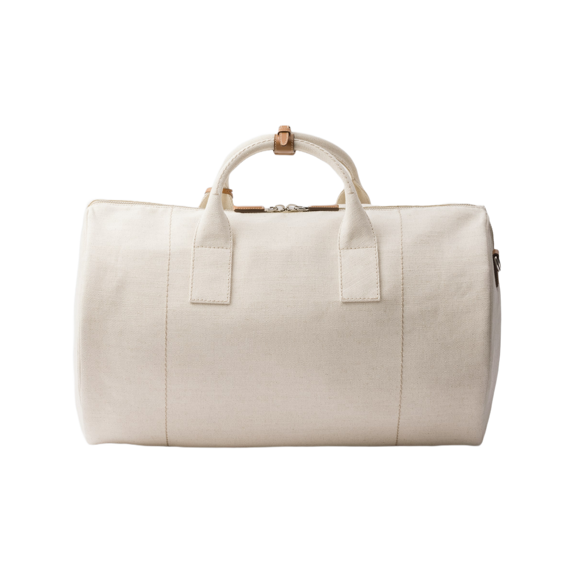 프라다 리넨 블렌드 더플백 내츄럴(Prada Linen Blend Duffle Bag Natural) - 3