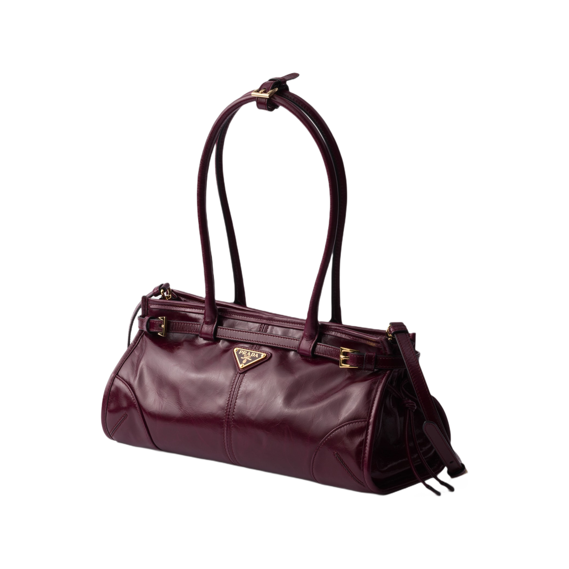 프라다 보니 미디움 레더 핸드백 버건디(Prada Bonnie Medium Leather Handbag Burgundy) - 2