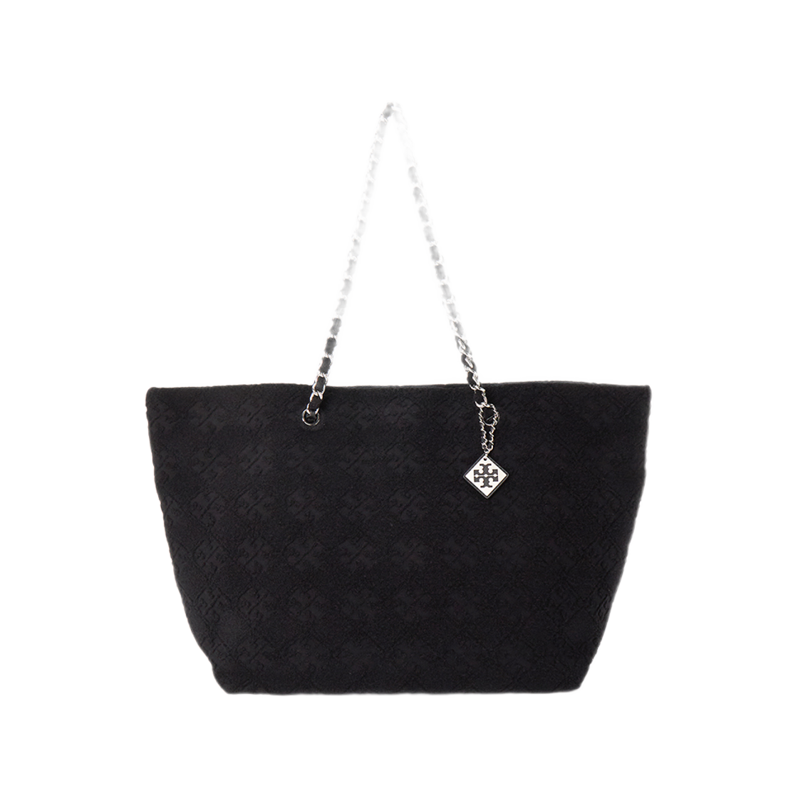 169385-001 (W) Tory Burch Ella Terry Chain Tote Bag Black