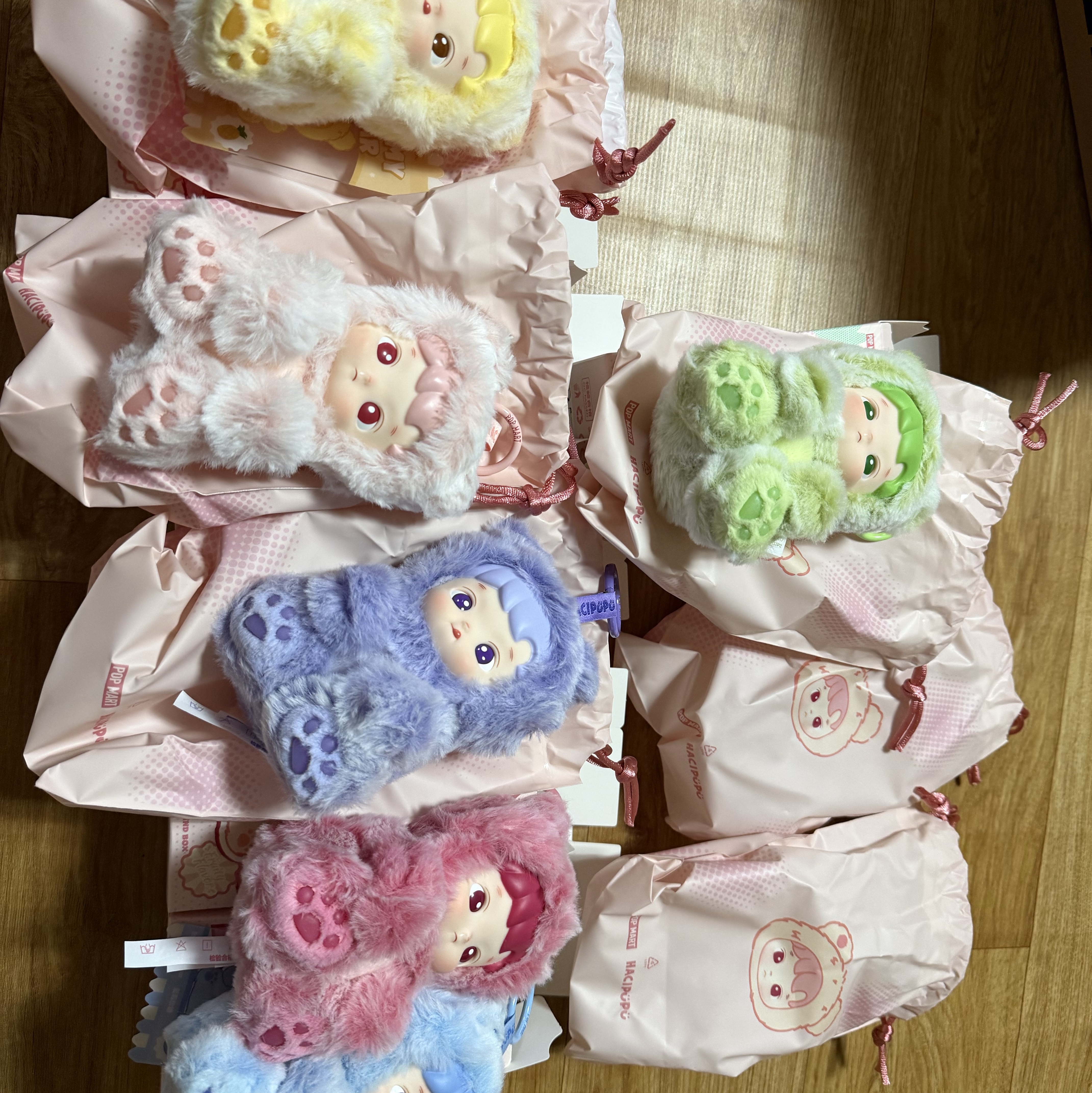 Pop Mart Hacipupu Gummy Bear Series Vinyl Plush Pendant Pineapple Flavor (Opened Case), Pop Mart Hacipupu Gummy Bear Series Vinyl Plush Pendant (6 Blind Boxes) 착용 스타일 - 1