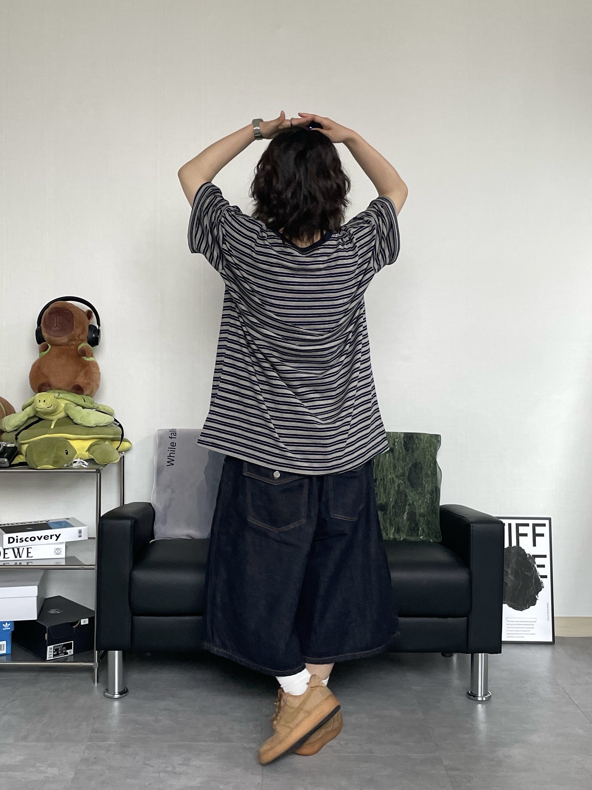 (W) Nike Air Force 1 '07 WB Flax Wheat 착용 스타일 - 4