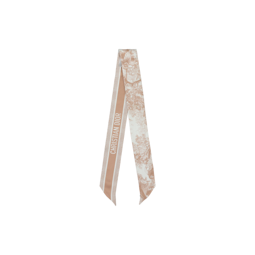 IT5I26WWTHKV Dior Toile de Jouy Sauvage Mitzah Scarf Silk Twill Ivory Pink