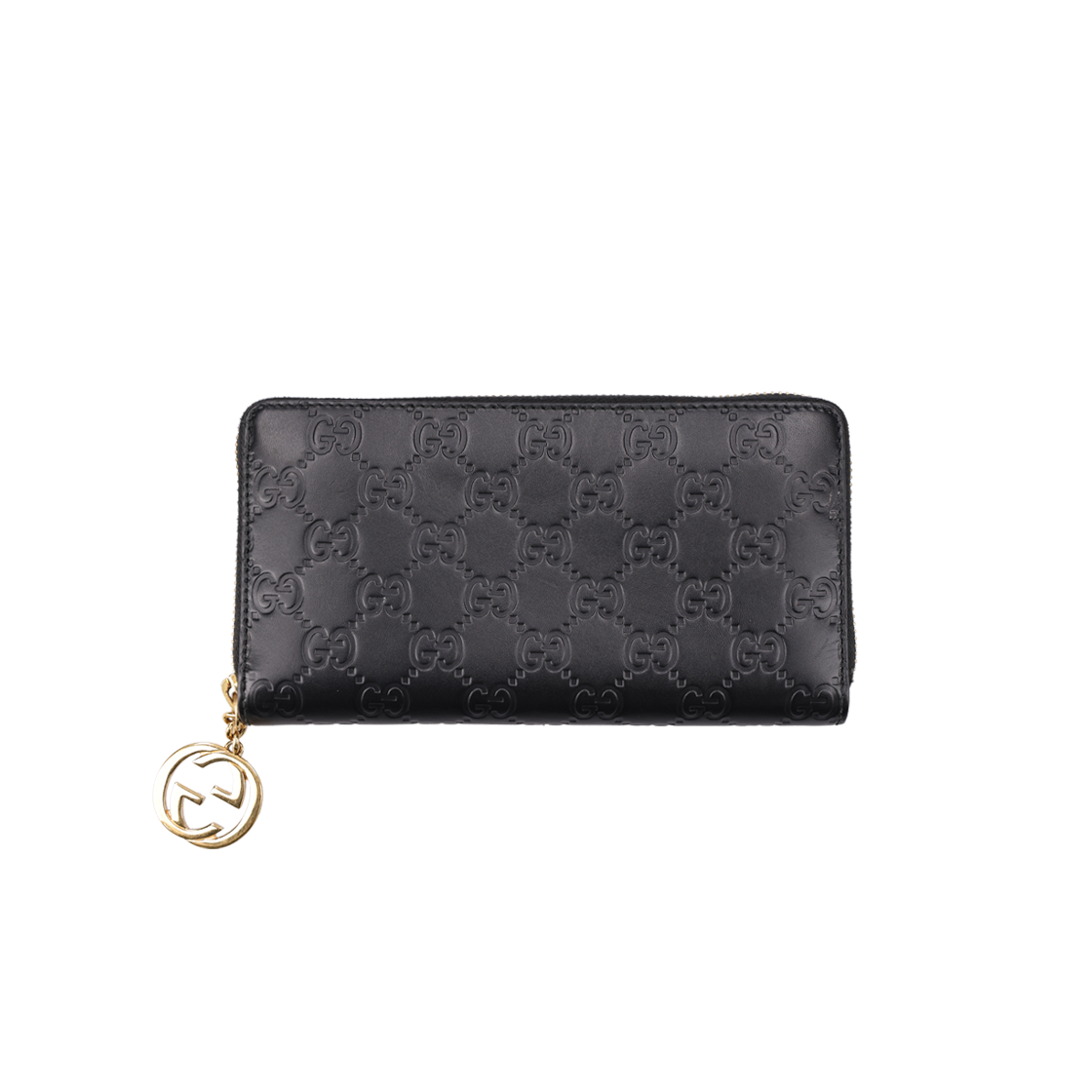 [B등급] 구찌 409342 시마 장지갑 블랙([B등급] Gucci Vintage Shima Long Wallet Black)