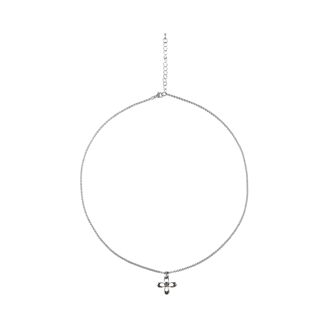 25HSACC06 Surgery Metal Clover Emblem Necklace