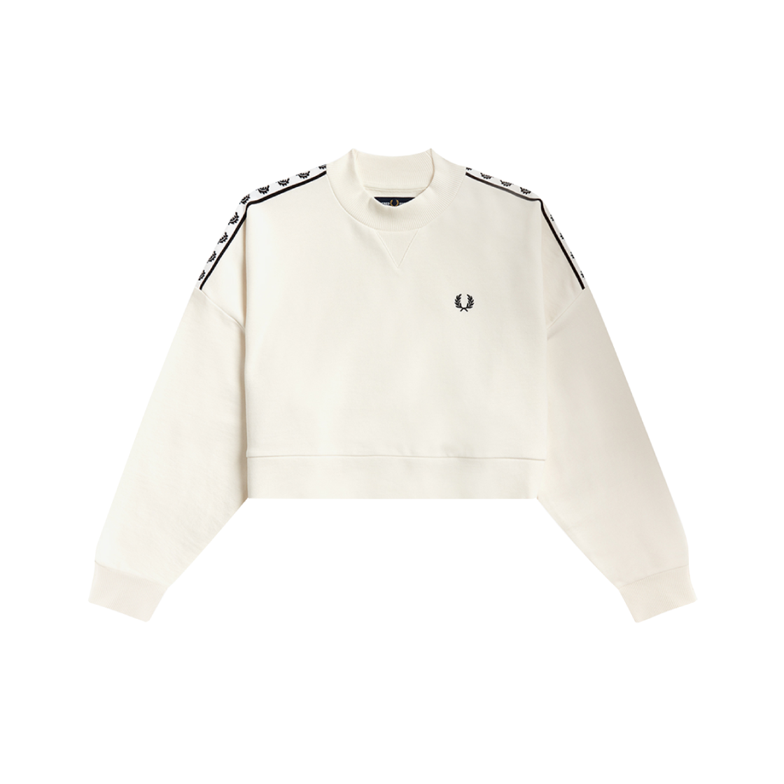 프레드페리 우먼스 테이프 스웨트셔츠 스노우화이트(Fred Perry Womens Taped Sweatshirt Snow White) - 1