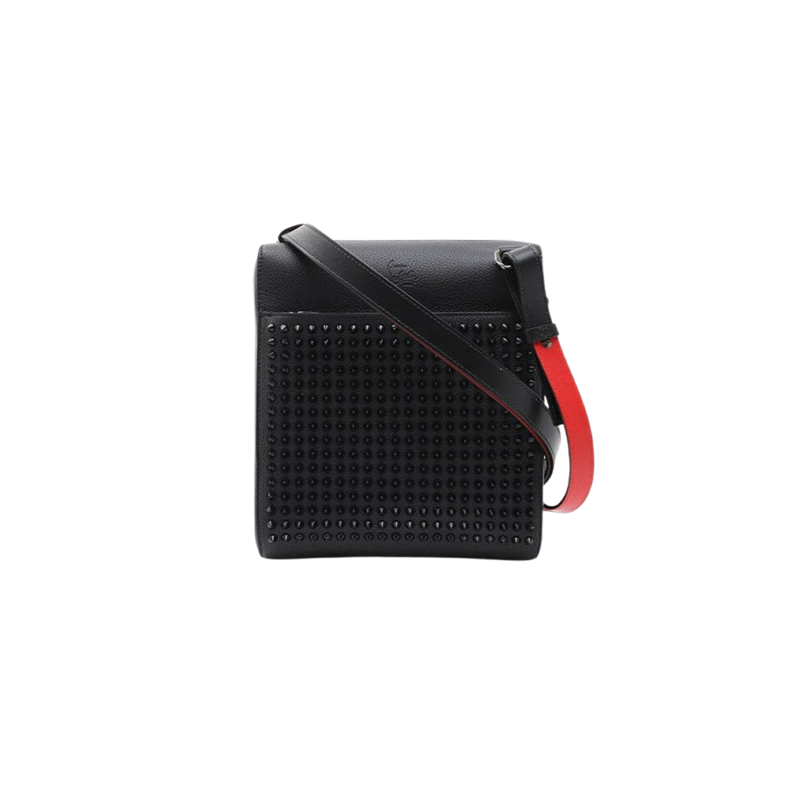 3195034B049 Christian Louboutin Benech Reporter Spikes Messenger Bag Black