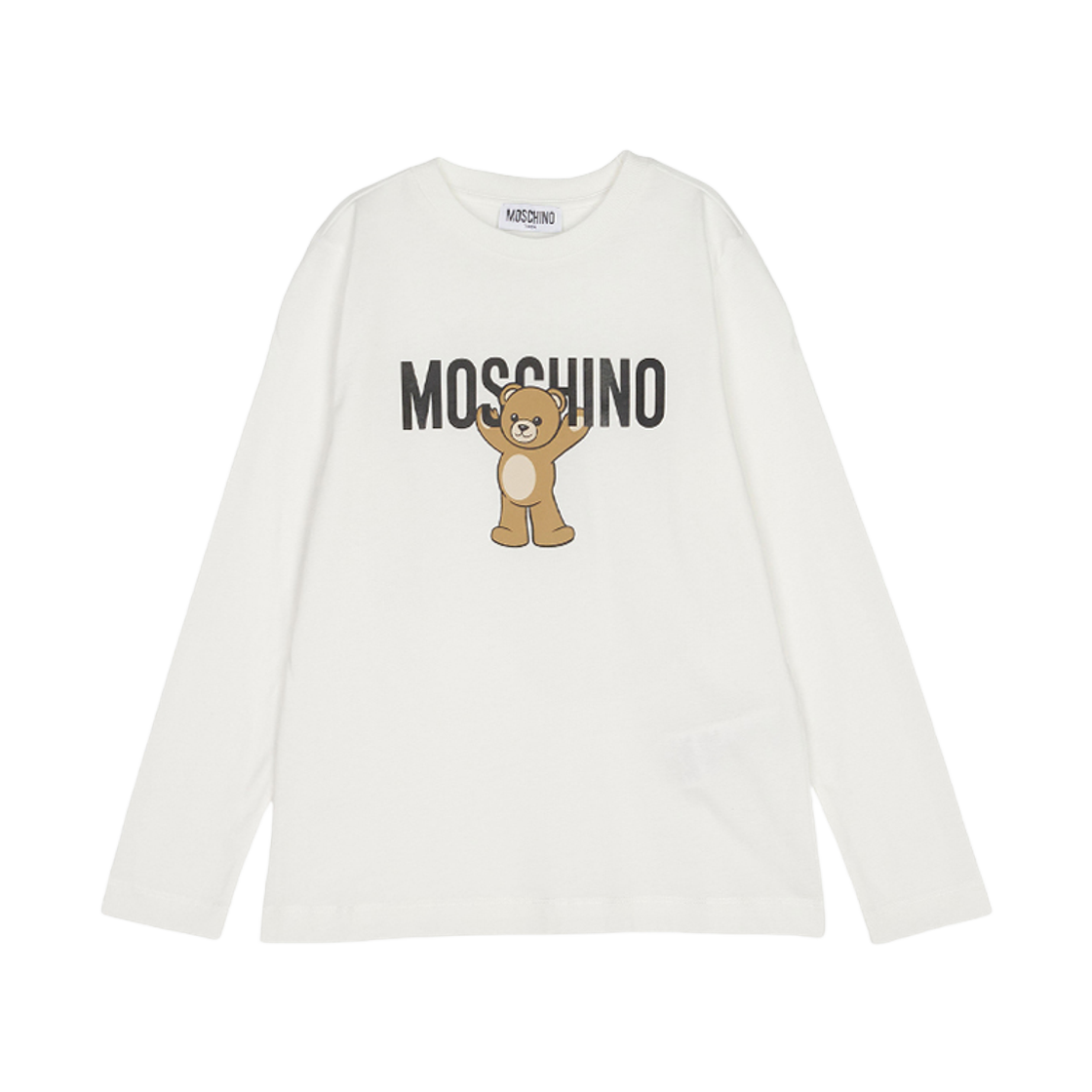 HTO00J-LAA10-10063 (Kids) Moschino Long Sleeve T-Shirt White