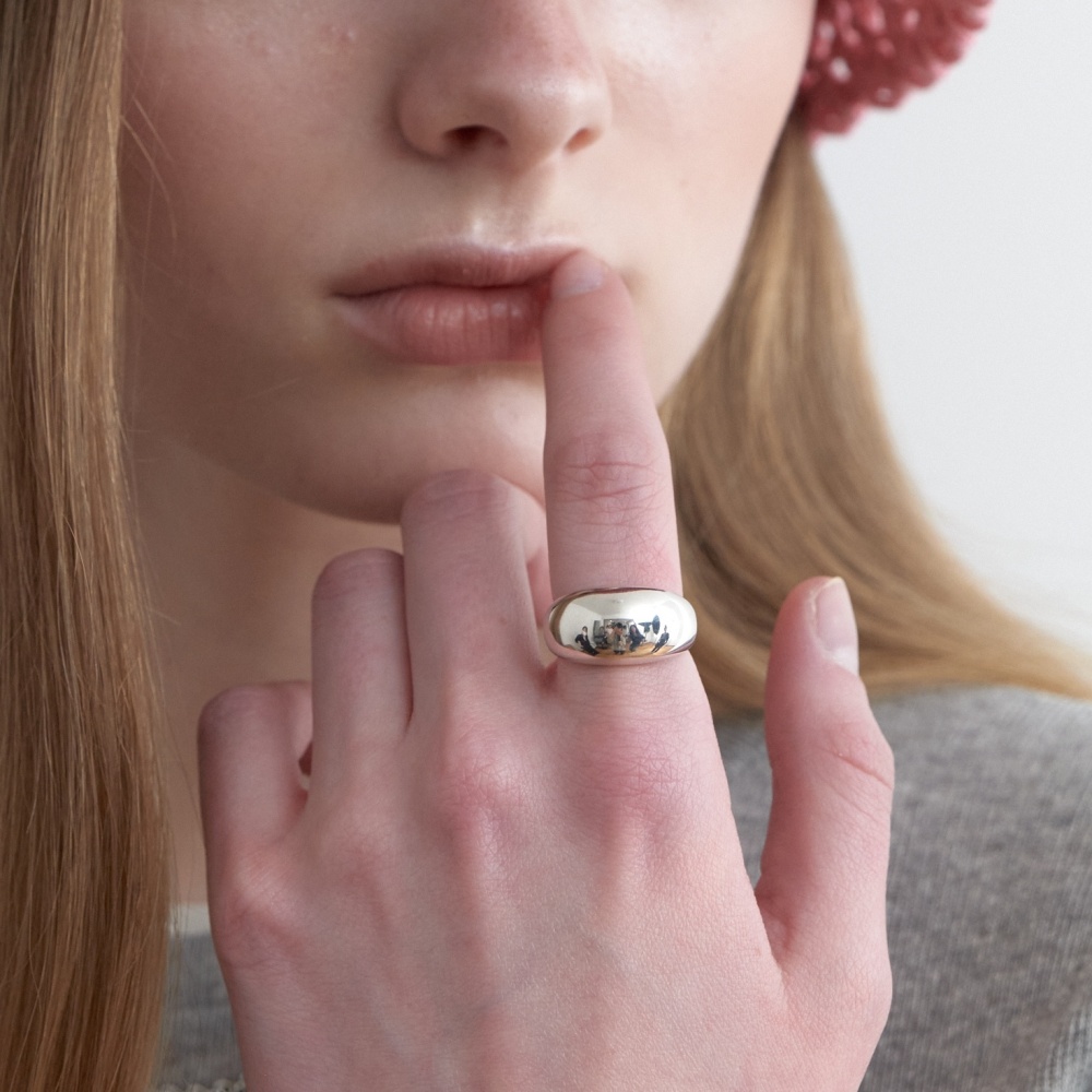 러브미몬스터 [실버] 볼드 문 반지(lovememonster [Silver] Bold Moon Ring) - 6