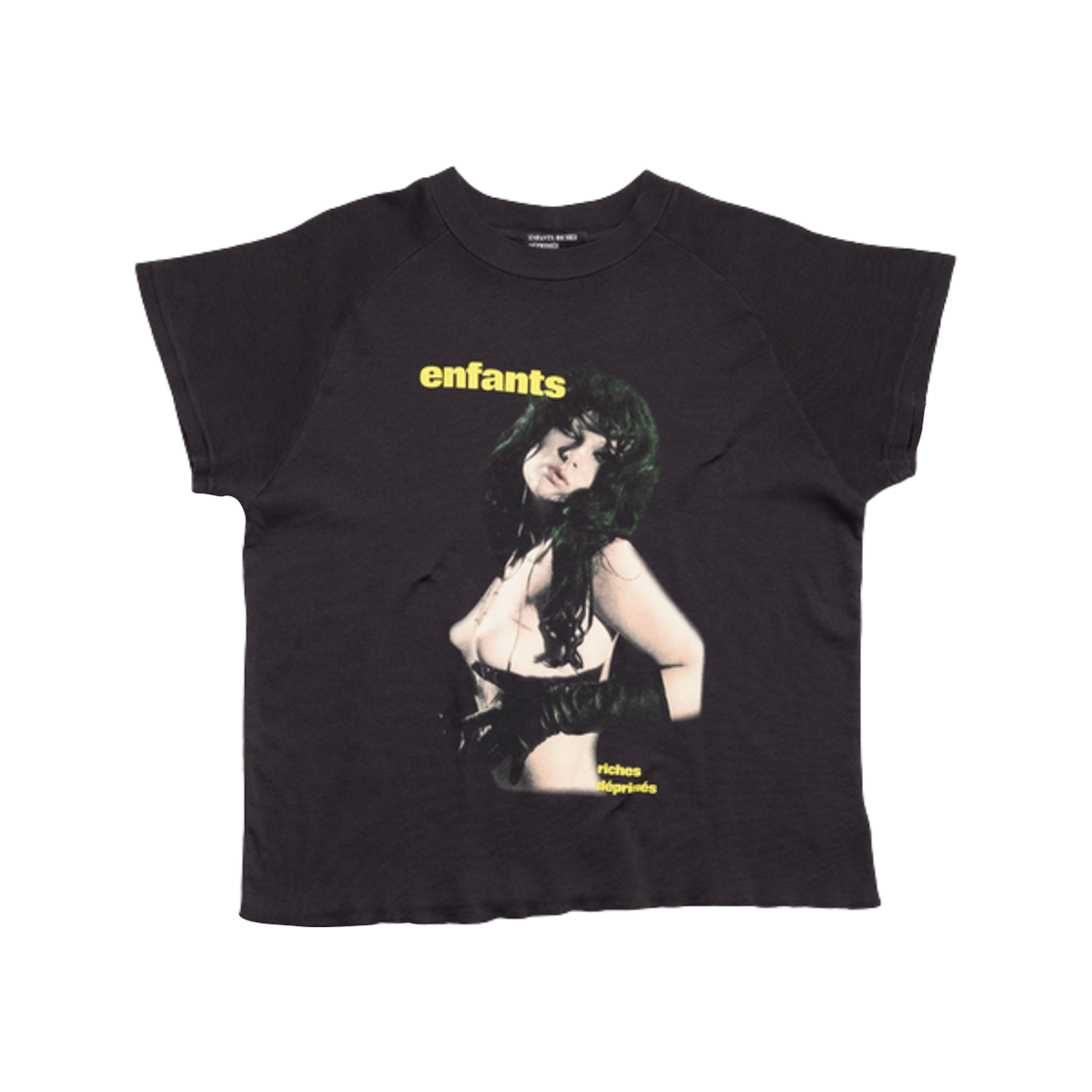 앙팡 리쉬 데프리메 슬레이브 걸 래글런 티셔츠 페이디드 블랙(Enfants Riches Deprimes Slave Girl Raglan T-Shirt Faded Black) - 1