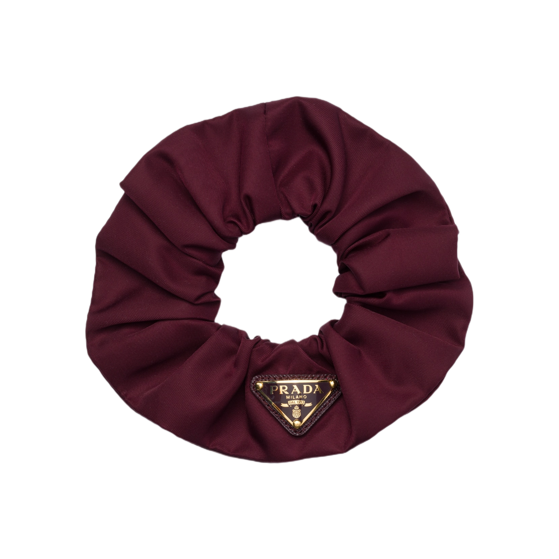 1IF015-2DMI-F0GCM (W) Prada Re-Nylon Scrunchie Burgundy