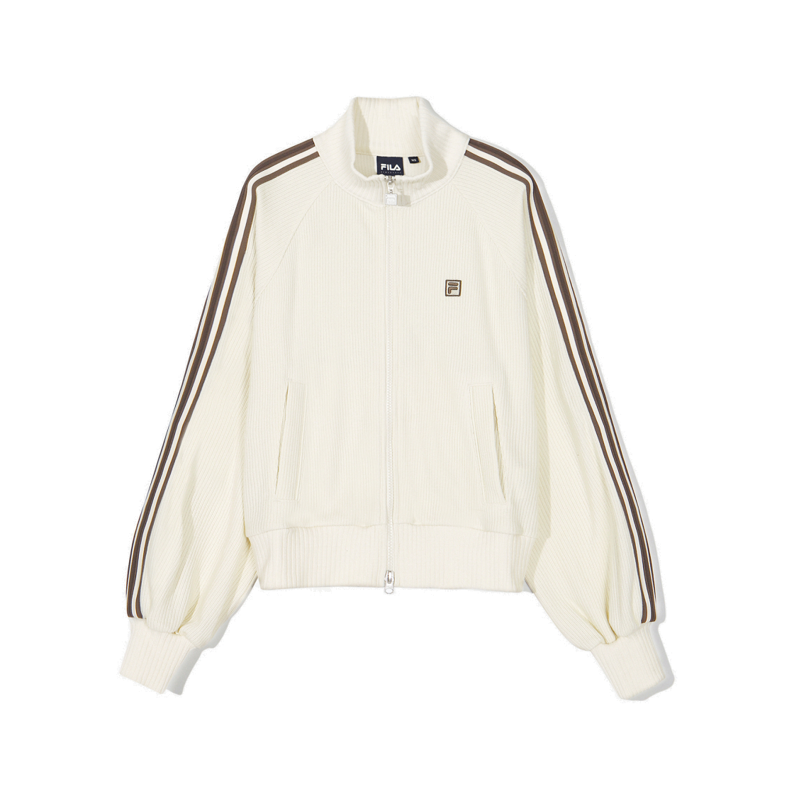 [6% 적립] 휠라 1911 여성 니트 트랙 집업 아이보리([6% 적립] FILA 1911 Women Knit Track Zip-up Ivory)