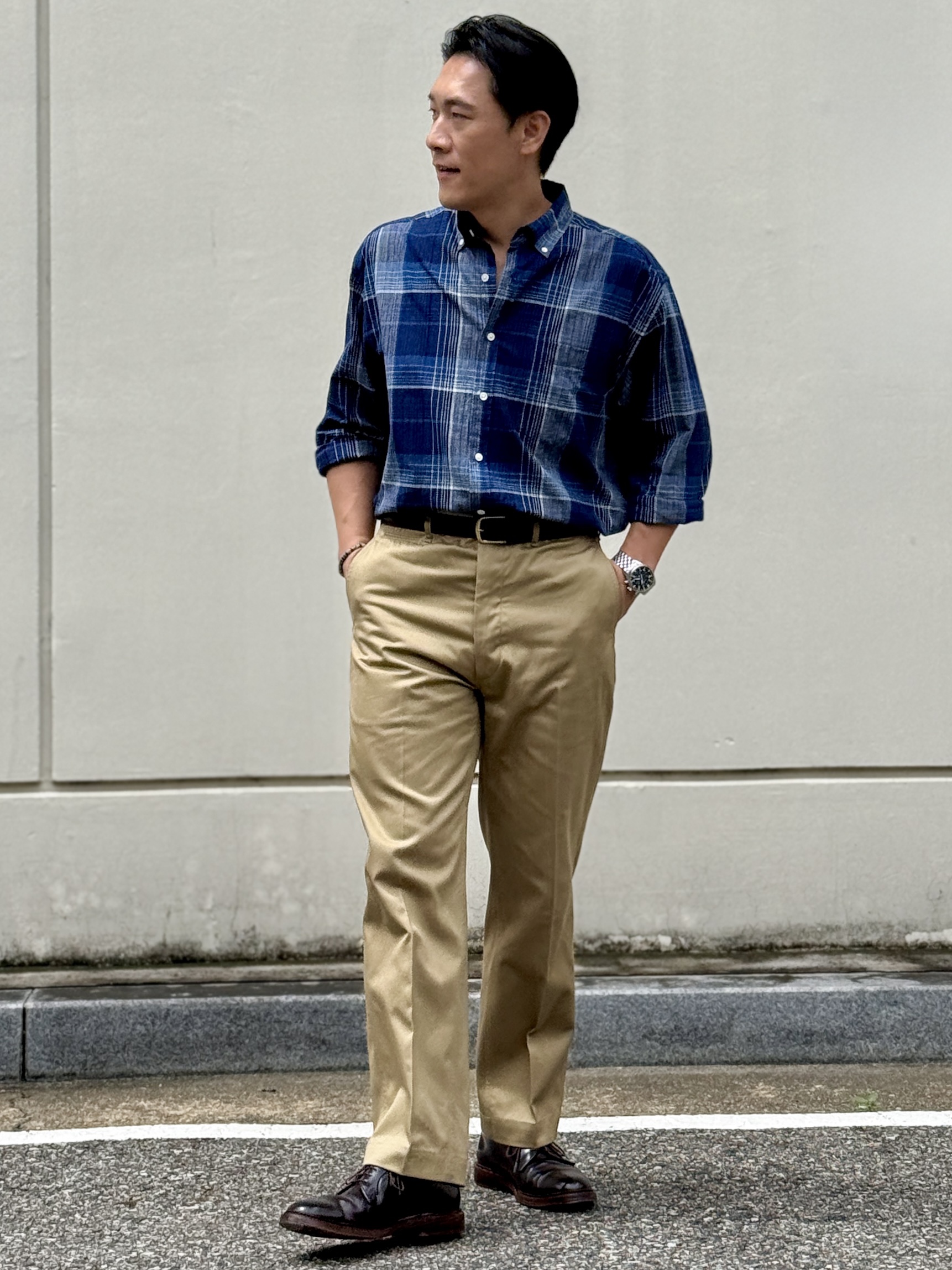 Alden 990 Shell Cordovan Plain Toe Blucher Color 8 - D 착용 스타일 - 2