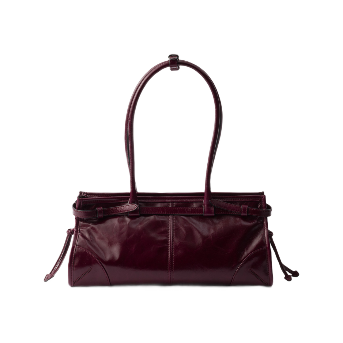프라다 보니 미디움 레더 핸드백 버건디(Prada Bonnie Medium Leather Handbag Burgundy) - 3