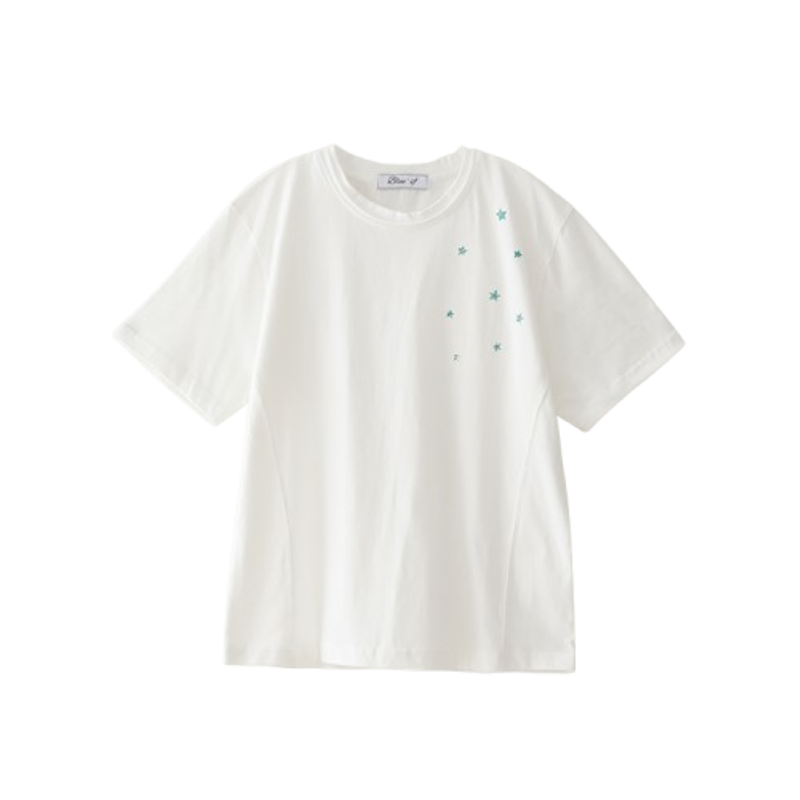 블루 선플라워 빈티지 90s 스타 크롭 반팔 티셔츠 화이트(Blue Sunflower Bluesf Vintage 90s Star Crop Tee White)