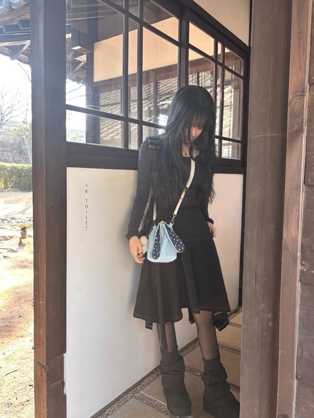 Isummerly Bunny Bag Blue Star, Isummerly Bunny Bag Pink Heart 착용 스타일