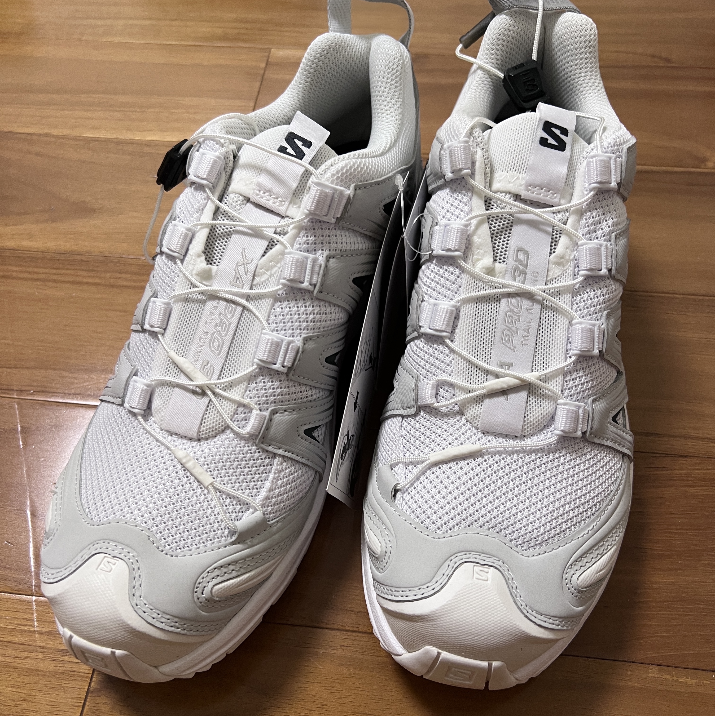 (W) Salomon XA Pro 3D White Grey Violet 착용 스타일
