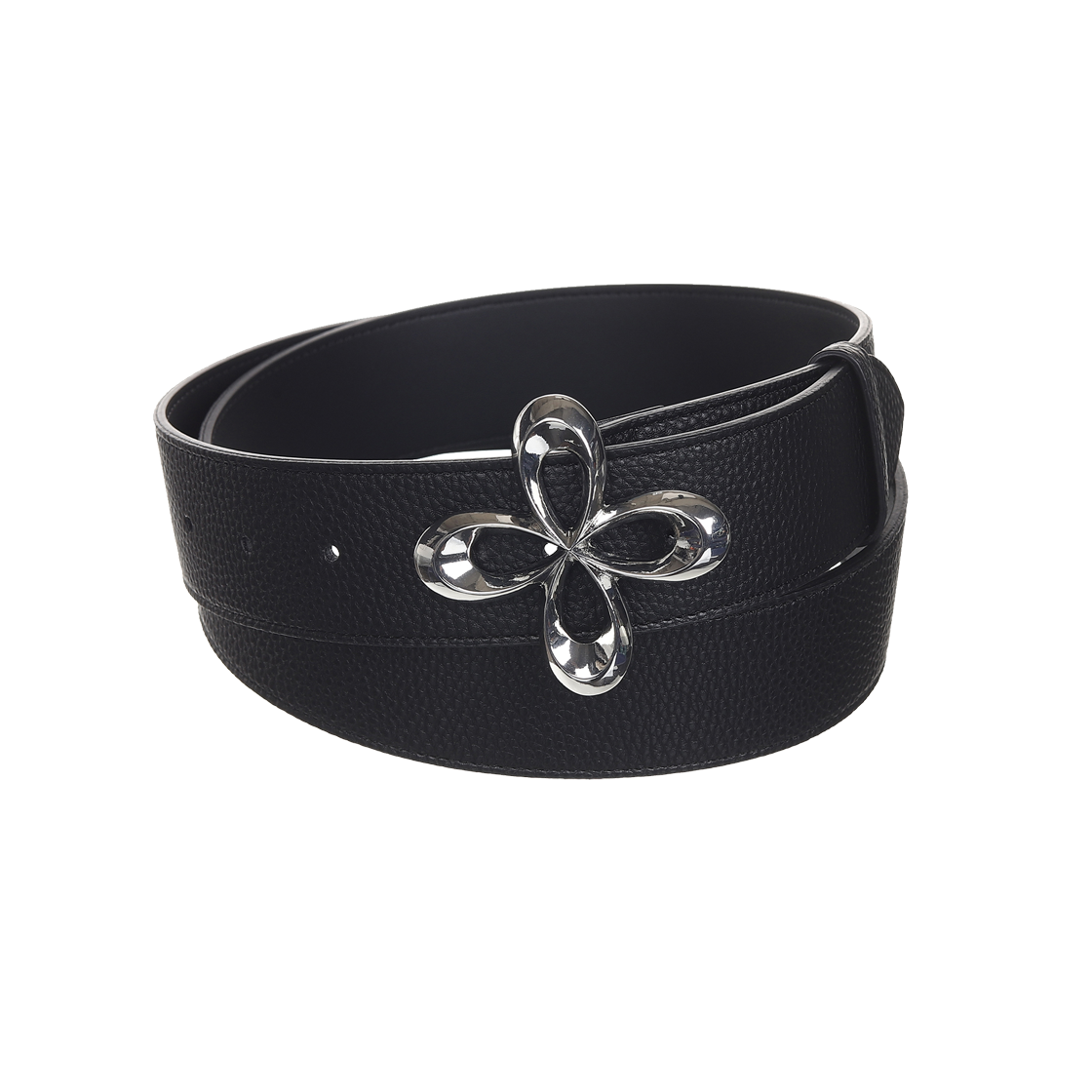 25HSACC02 Surgery Clover Buckle Belt Black