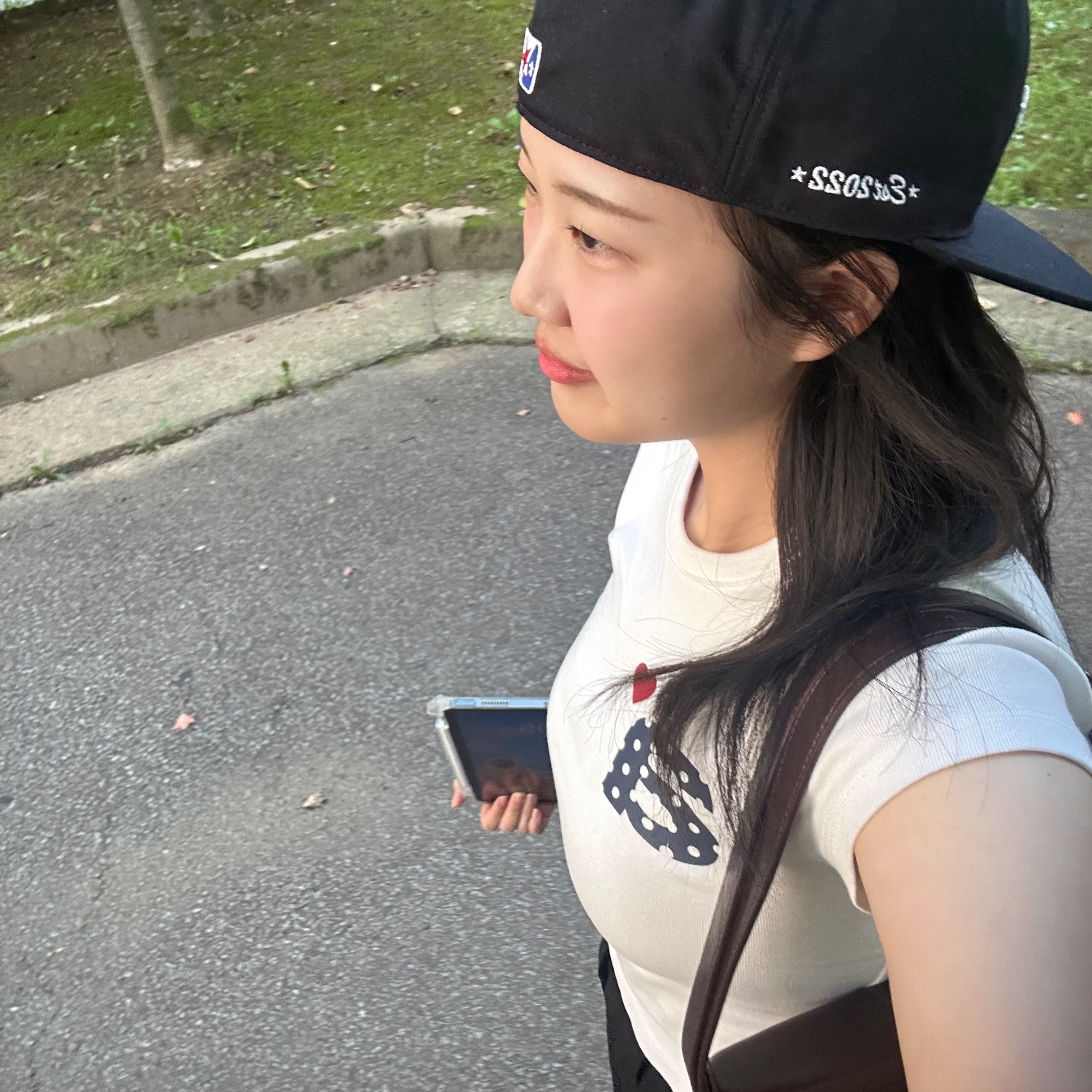 AEAE Ae Symbol Cap Navy 착용 스타일 - 1