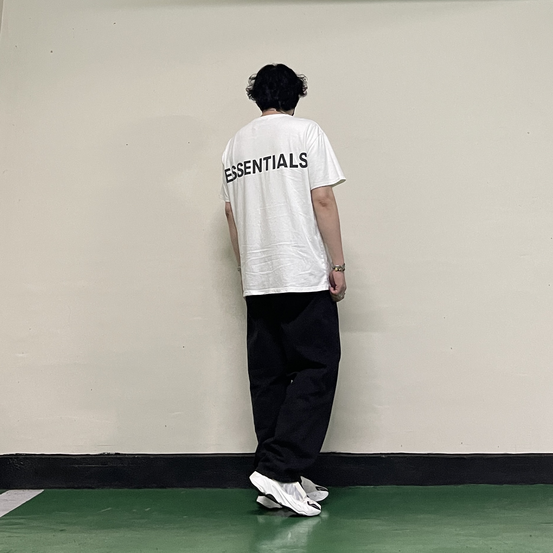 Stussy Washed Canvas Big OL' Jean Black, Adidas Yeezy Boost 700 MNVN Analog 착용 스타일 - 2