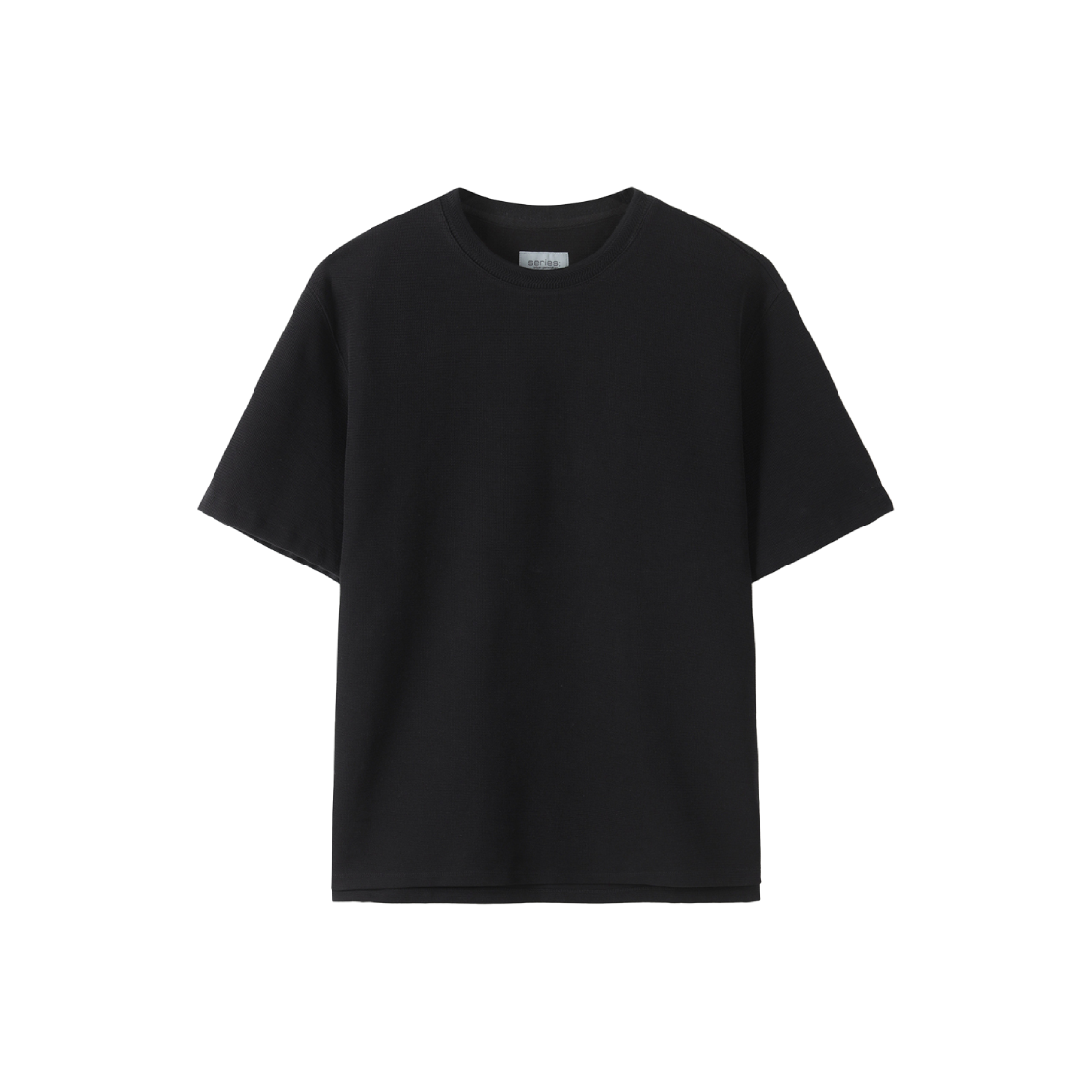 시리즈 코튼 니트 하프 티셔츠 블랙(SERIES Cotton Knit Half T Shirt Black) - 1