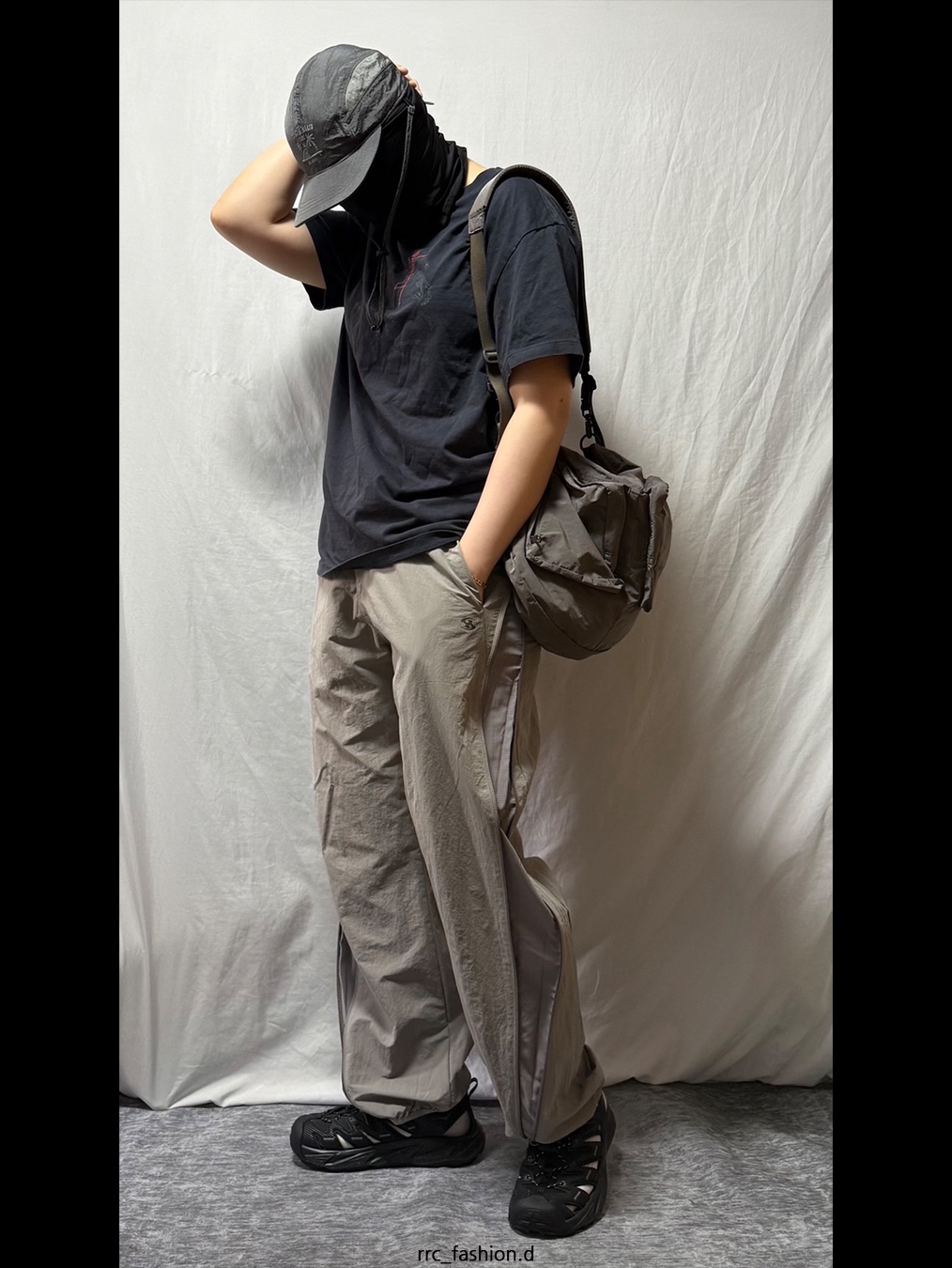 Sansan Gear Zipper Pants Gray - 22SS, Hoka Hopara Black Castle Rock 착용 스타일 - 2