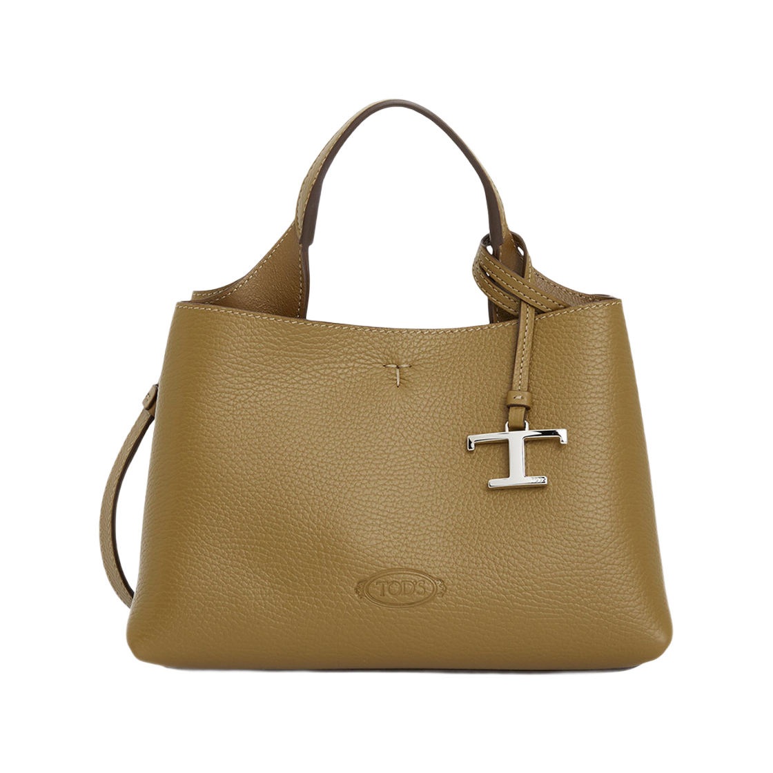 XBWAPAEL000QRI3L26 (W) Tod's Micro Tote Bag Khaki Brown