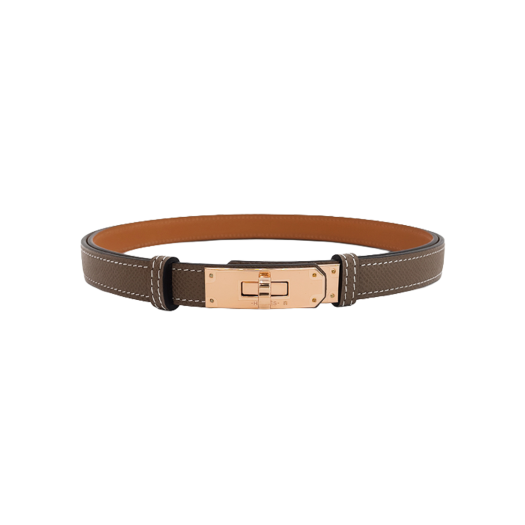ITR5SP4J2DE5 Hermes Kelly Belt Etoupe Rose Gold