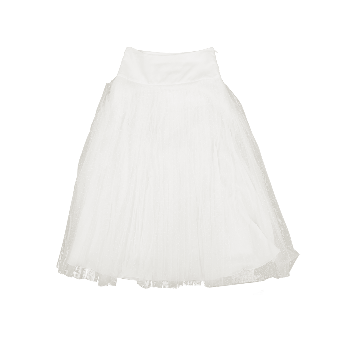 ITAJBEH7DDMM Dior Mid Pleats Skirt Ivory