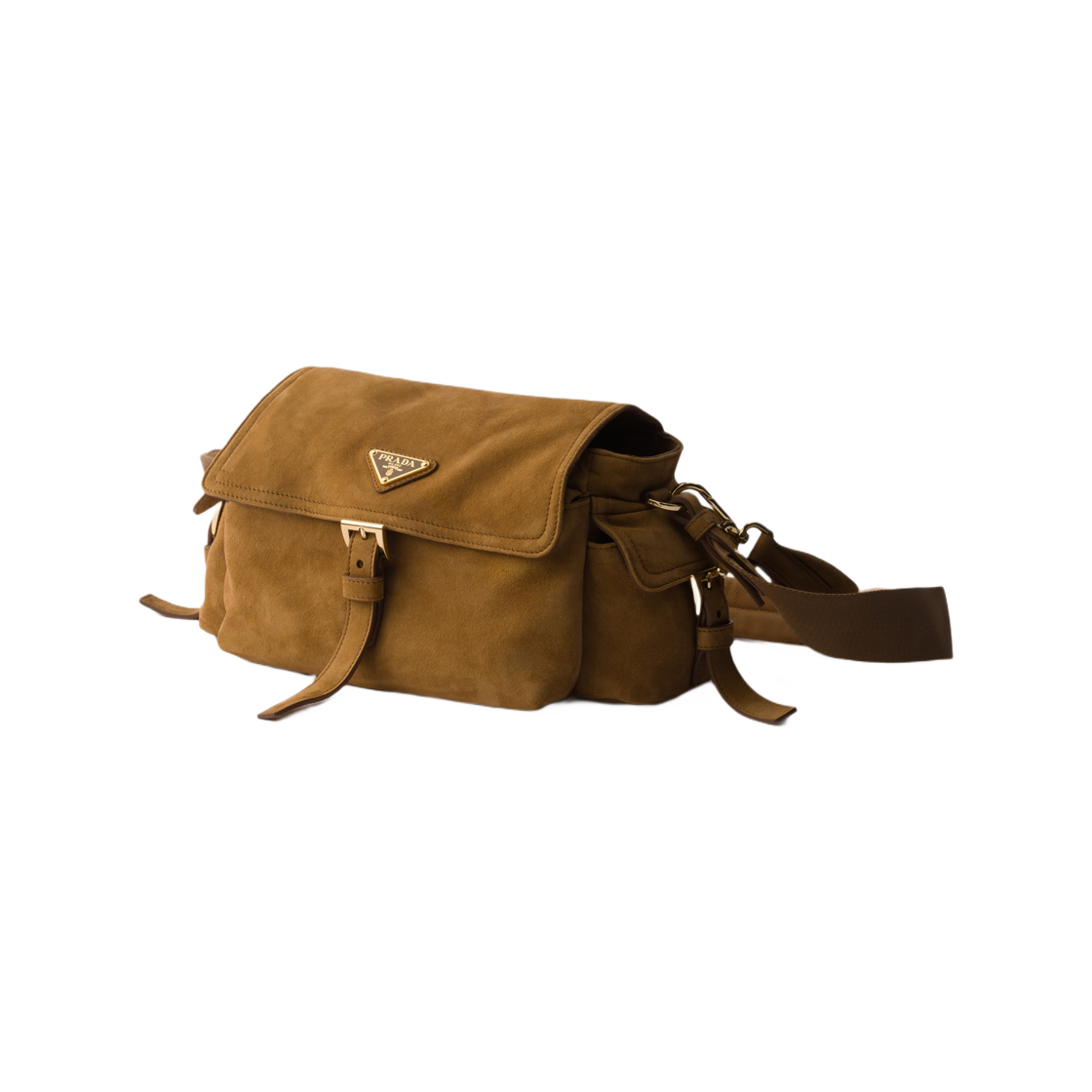 프라다 익스플로어 미디움 스웨이드 숄더백 시나몬(Prada Explore Medium Suede Shoulder Bag Cinnamon) - 2