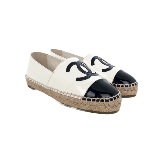 IT2BD3WWADEM [S등급] Chanel Vintage 23B CC Logo Espadrilles 36 Black / White