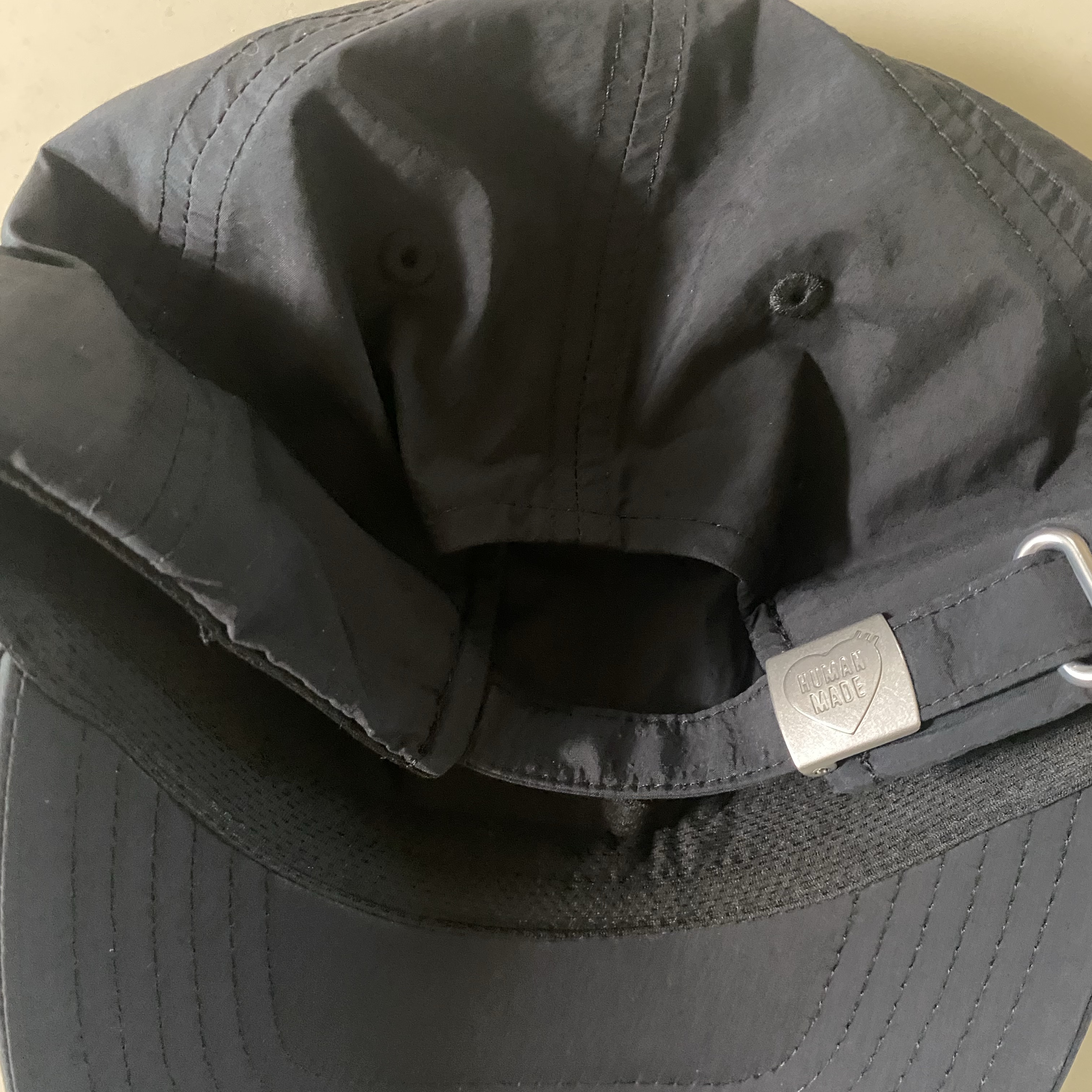 Human Made 5 Panel Nylon Cap Black 착용 스타일 - 2