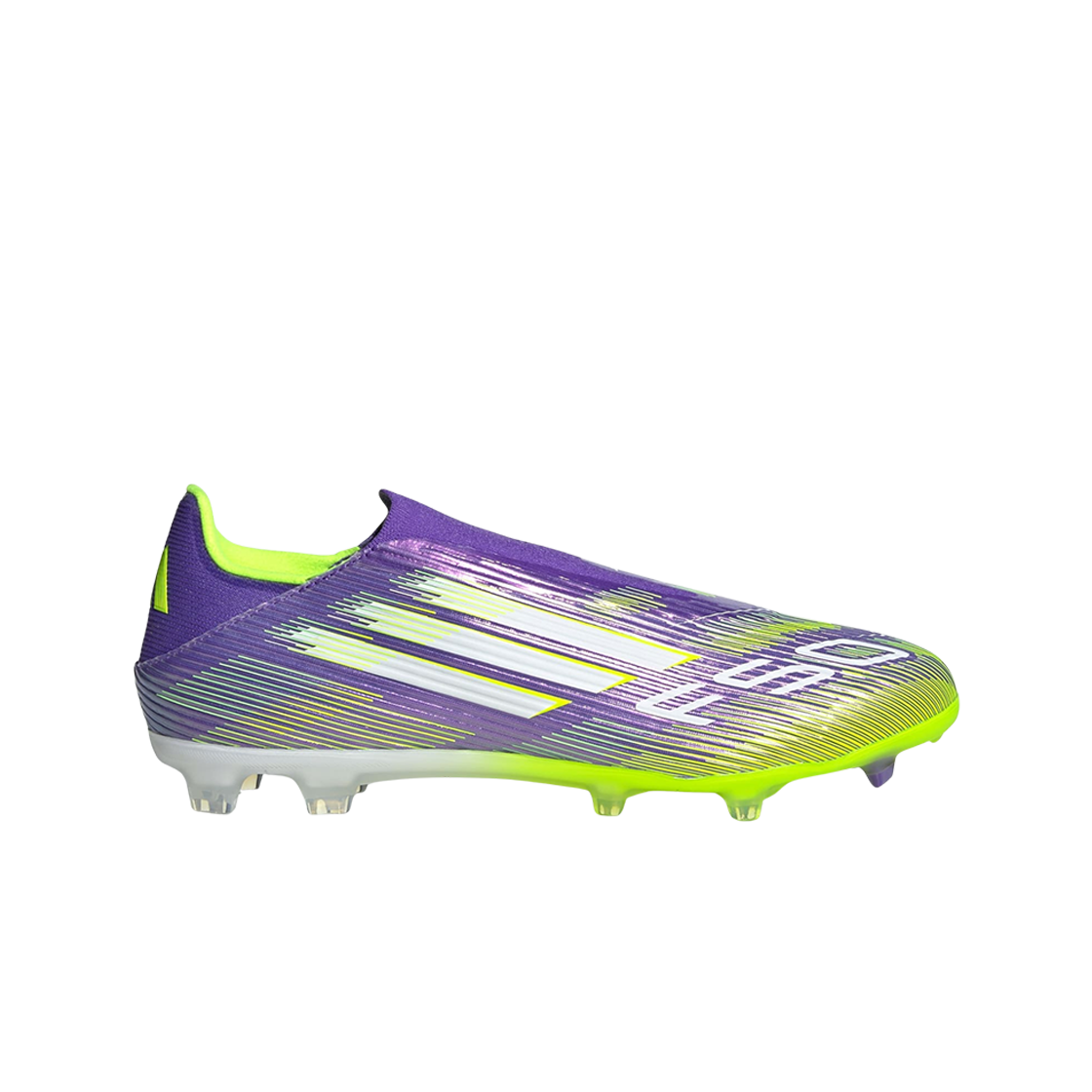 아디다스 F50 리그 레이스리그 FG/MG 퍼플 러쉬 클라우드 화이트(Adidas F50 League Laceless FG/MG Purple Rush Cloud White)
