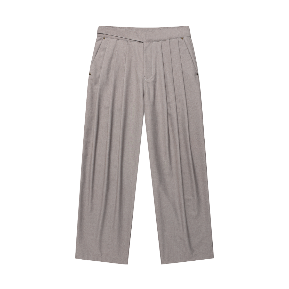 WH4A1W5030GRY WESLEY HYUSTON Three Tuck Gurkha Slacks Grey