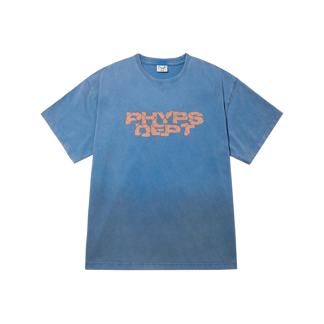 PFM1SS309ABL Phyps Dept Typo Spray Short Sleeve T-shirt Blue