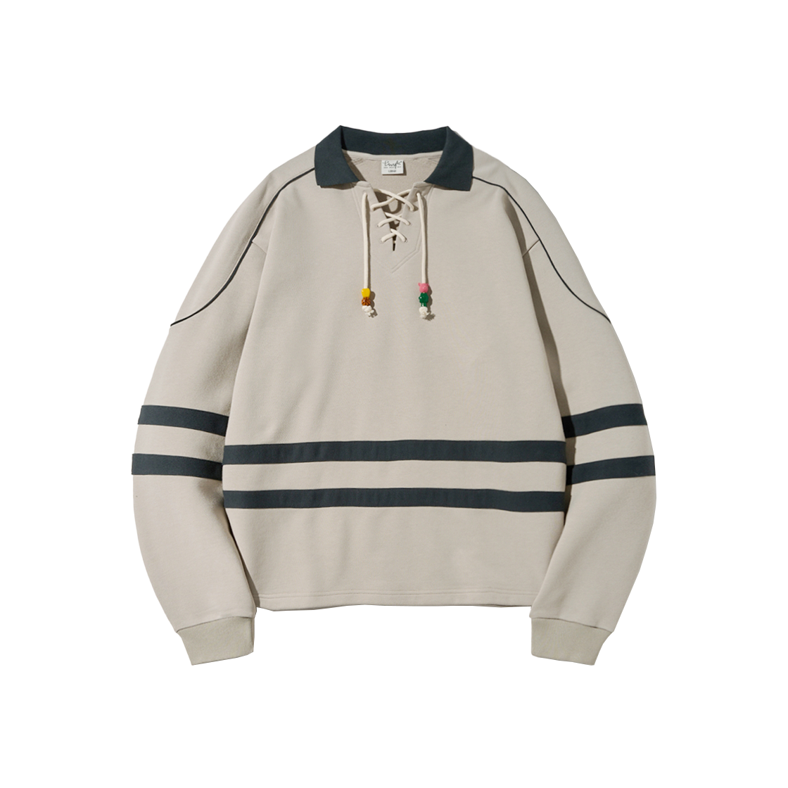 피지컬 디파트먼트 비즈 스트링 하키 롱슬리브 그레이지(Phyps Dept Beads String Hockey Long Sleeve Gray)