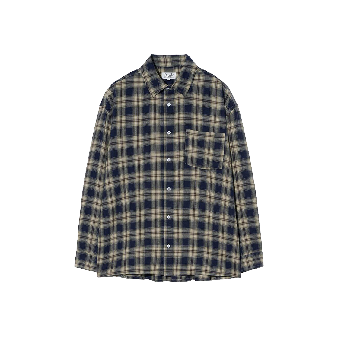 피지컬 디파트먼트 플란넬 디스트릭트 타탄 체크 셔츠 네이비(Phyps Dept Flannel District Tartan Check Shirt Navy) - 1