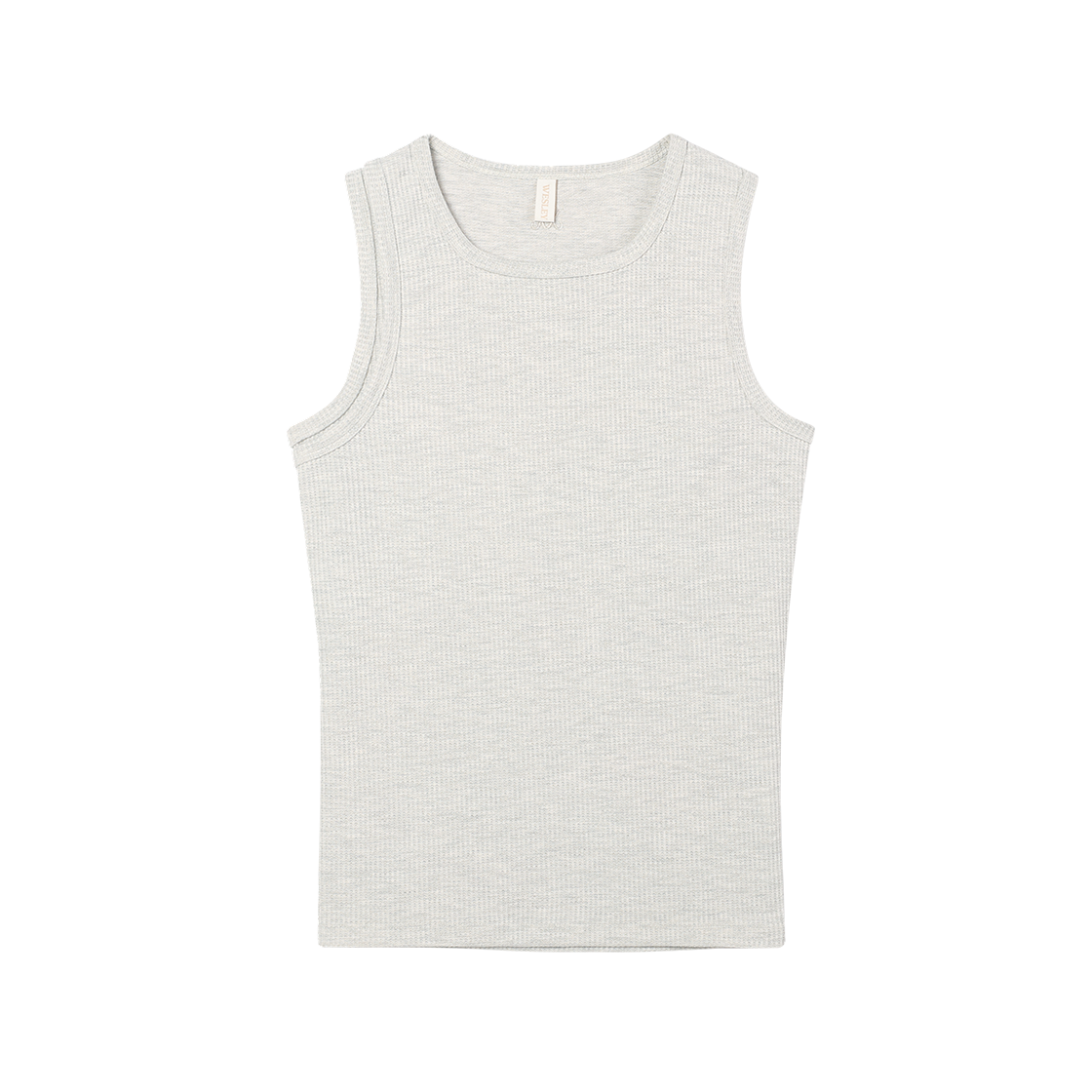 WH5B1R3201MGY WESLEY HYUSTON Square Neck Buckle Point Sleeveless Melange Grey