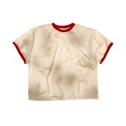 Hommless Distressed Ringer Tee Red