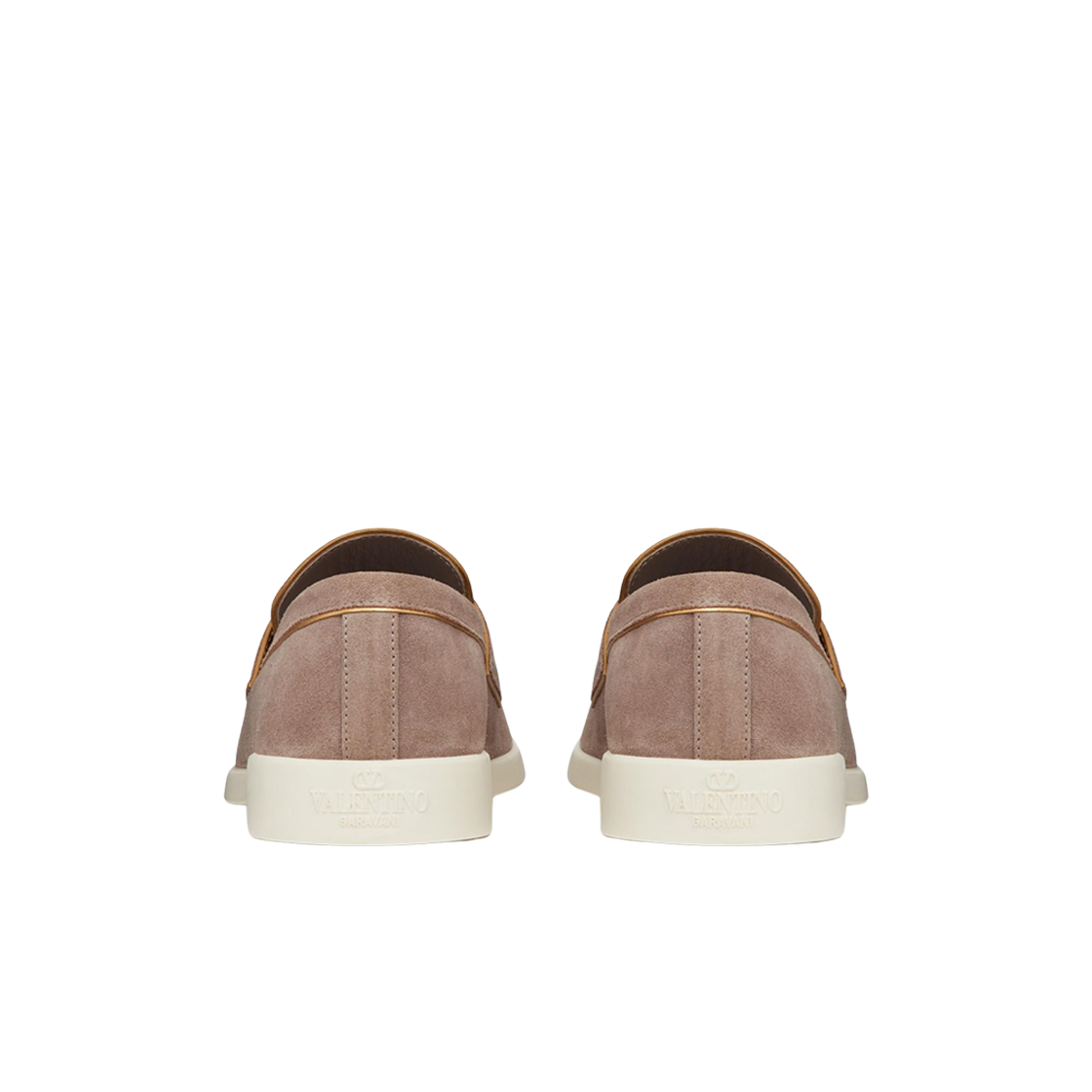 (W) 발렌티노 레저 플로우 스플릿 레더 로퍼 클레이 앤티크 브래스((W) Valentino Leisure Flows Split Leather Loafers Clay Antique Brass) - 3