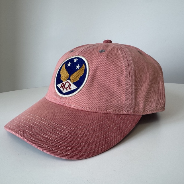 Double RL Garment Dyeing Twill Ball Cap Red, Double RL Garment Dyeing Twill Ball Cap Black 착용 스타일 - 1