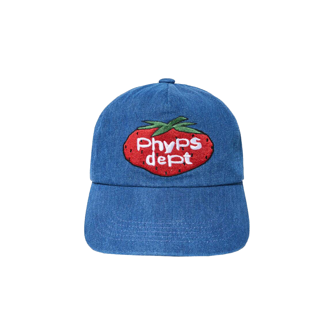 피지컬 디파트먼트 플랫 스트로베리 볼캡 블루(Phyps Dept Flat Strawberry Ball Cap Blue)