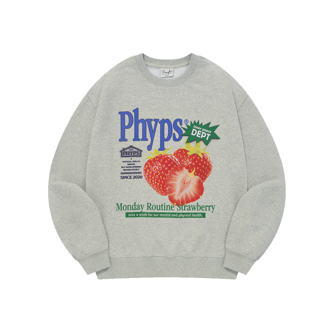 PES1CR302AGR Phyps Dept Strawberry Market T-Shirt Grey