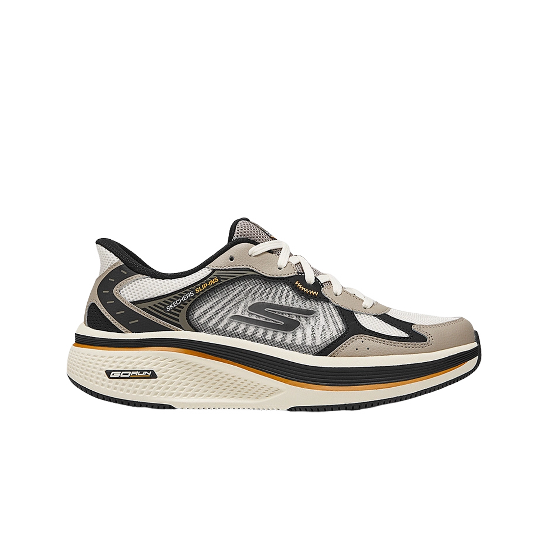 스케쳐스 고 런 엘리베이트 2.0 슬립 인스 토프 블랙(Skechers Go Run Elevate 2.0 Slip Ins Taupe Black)